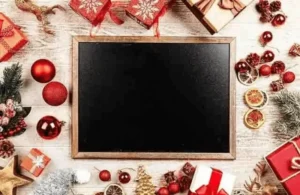 wooden Christmas photo frames