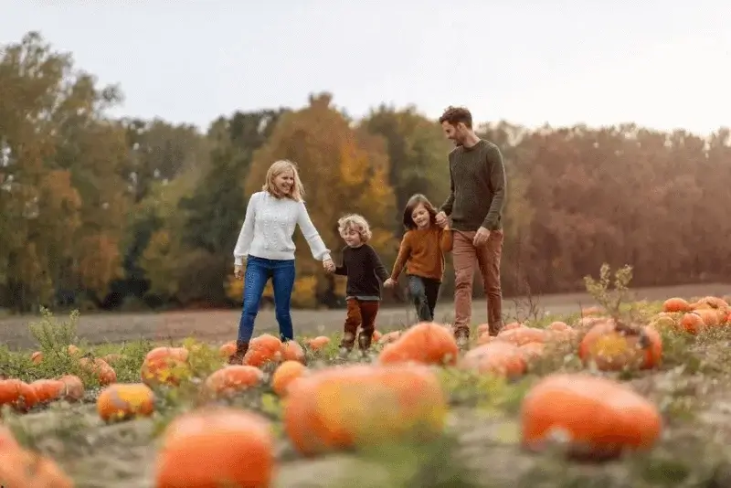 Family at the Pumpkin Patch