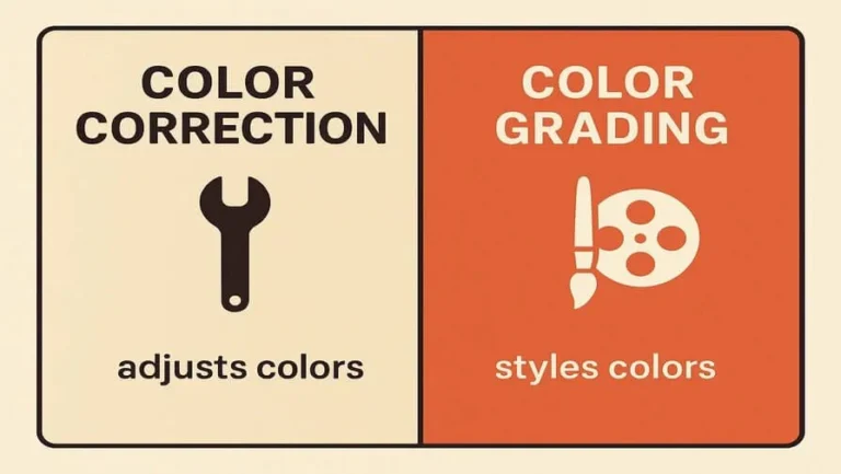 Comparing color correction and color grading