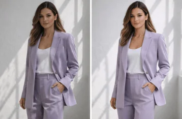 lookbook photo editing before after consistent lighting and color correction