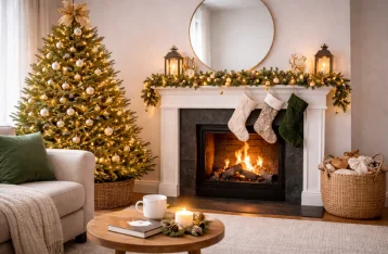 After Christmas Decoration Editing room after adding christmas decoration and lights