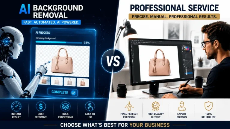 AI background removal vs professional service comparison 2026