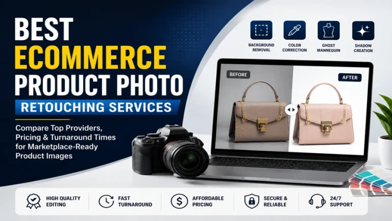 Best ecommerce product photo retouching services comparison with before and after product image editing examples