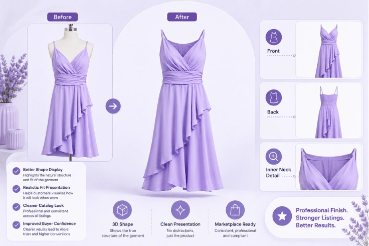 Ghost mannequin effect for clothing photography