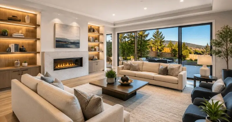 hdr blending balanced interior lighting bright living room natural light